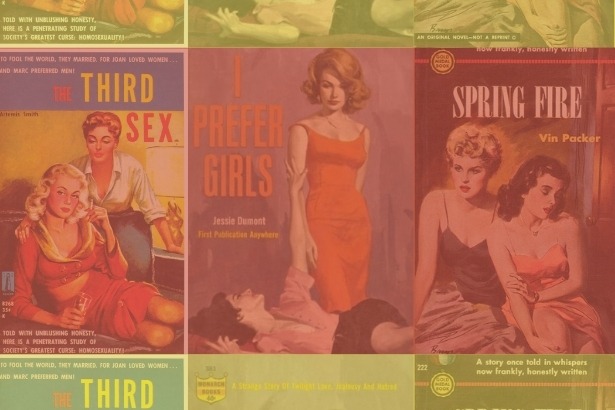 lesbian pulp publishing collage